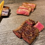 新宿 鉄板焼き YOKOTA - 黒毛和牛サーロイン、黒毛和牛赤身肉