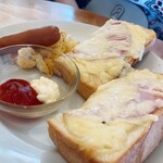 384 コーヒーショップ - Bセットハムチーズトーストモーニング