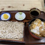 旭屋 - もり蕎麦　かつ丼ハーフ