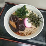 立喰いそば 山吹 - 冷ぶっかけそば大盛椎茸