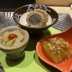 大阪 京橋 鮨 黒潮海閤 - 季節の前菜3種