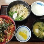 そば幸 本店 - まぐろ丼セット 山芋トッピング