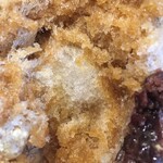 三日月堂珈琲 - ほうじ茶シロップは掛かってない箇所が⁉︎