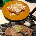 琉球回転寿司 海來 - 石垣牛炙り　サーモンマヨネーズ