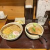 地魚と博多天麩羅 番や下町 - 冷したぬきつね蕎麦+博多胡麻かんぱちとろろ丼