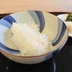 山玄茶 - 大将の故郷であります滋賀県日野町の近江米を信楽焼の
      土鍋で炊いています！瑞々しい！