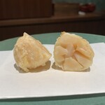 江戸前晋作 - 昆布〆にした小柱