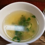 キッチン ブルー グローブ - 玉子スープのアップ