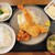 巣鴨ときわ食堂 - 料理写真:ミニ盛りの海老フライ、あじフライ、唐揚げを定食にしてタルタルソースを追加