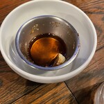 くわはた - にんにくオイル焼き　ほぼ食べ終わり