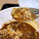 カレーハウスあんず - お店オススメ！残ったつけ汁に半ご飯を入れていただきます