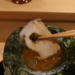 銀座 しのはら - 鮑と鮑の肝のシャーベット