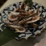 おでん屋遊 - 甘エビの素干し炙り　香ばしくて美味しい