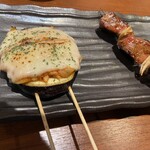 Yakitori Sakaba Nombee - 豚レバー　タレ　ラザニア風米ナス串