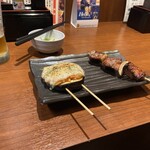 Yakitori Sakaba Nombee - 豚レバー　タレ　ラザニア風米ナス串