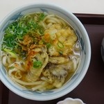 吉和サービスエリア 上り スナックコーナー・フードコート - あわび茸天ぷらのうどん