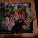 Sanchoku Kaisen Izakaya Kingyo - お造り3種