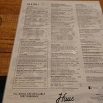 The Haus Restaurant - メニュー