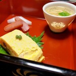 石ばし - 珍味3点　蟹の煮凝り　卵焼き　鱈子のカラスミ