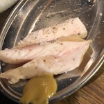 大衆ホルモン肉力屋 - 大腸（正式な商品名は失念！）。コリコリして美味