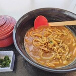 市立貝塚病院食堂 - 料理写真:名物カレーうどん単品と、ライス単品・中。