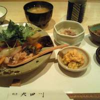 割烹 大田川 - 和風あんかけ蟹クリームコロッケ定食.JPG