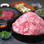 アメ村社員食堂 - 肉だらけすき焼き「牛鉄」コース