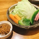 一力 - 朝採り生野菜 968円