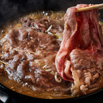 アメ村社員食堂 - すき焼き「牛鉄」黒毛和牛100％