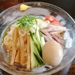 Mendokoro Tanji - 冷やし中華 950円＋煮卵  100円