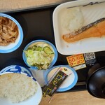 松屋 - 焼鮭定食（ライス大盛）
