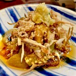 利久庵 - 20230802新潟名産焼き茄子（冷）かんな削り節847円