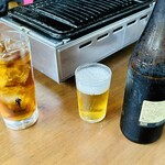 みやま本舗 - ウーロン茶
            瓶ビールはサッポロ生ビール黒ラベルの中瓶