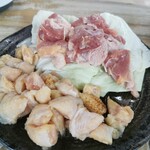 ふれあいの里 - ももの塩焼き＆ぼんじりのニンニク醤油焼き