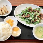 Chiyuukagai - 日替わりセット レバニラ定食