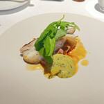 レストランディファランス - 平目のポワレ、オランデーズソース、青パパイア