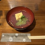 Shira yuki - 冬瓜と玉子豆腐のしじみの冷たいお吸い物（白雪）2023.7