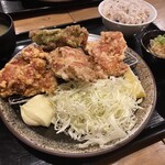 札幌ザンギ本舗 - バラエティザンギ定食（塩、醤油、ゆず塩、青のり）