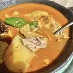 ポレポレ - カレーは食べやすいお味、チキンほろほろです♪