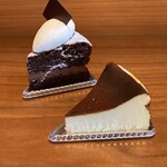 リストワールヤマモト - 右：ショコラ・リストワール 640円、チーズケーキ620円