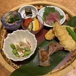 あえん - 夏の竹籠ご馳走ランチー竹籠の中身はこのようなラインナップでした