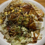 Okonomiyaki Toku - 半そば肉卵　トッピングスイートコーン