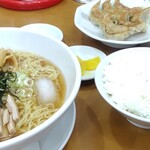 順風 - 冷やしラーメン＋ギョーザ＋ライス（大）