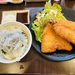 鎌倉食堂 - さくさくアジフライ（2枚）定食