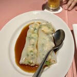 香港式飲茶・新中国料理チャイナムーン - ニラと海老のクレープ包み
