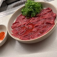 西院焼肉KINOE - 肉のテッサ　ポン酢とネギの相性がいいです
