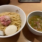 らぁ麺 鳳仙花 - 味玉つけ麺