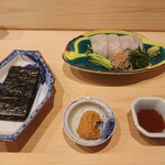 はらまさ - ヒラメは手巻きにします