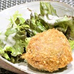 かんざ - 枝豆コロッケ 添え野菜