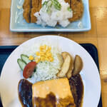 友食 - ハンバーグ定食&ロースカツ（オロシ）定食単品